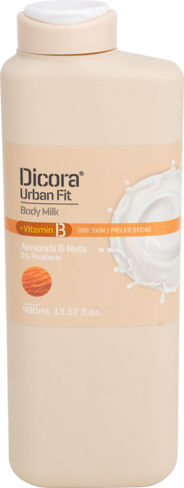 Молочко для тела Dicora Urban Fit Фундук и миндаль 400мл