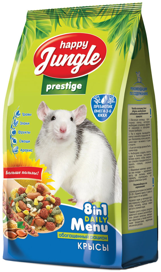 Корм для грызунов Happy Jungle для крыс 500г