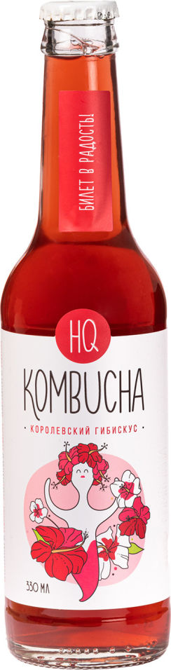 Чай черный HQ Kombucha Королевский гибискус 330мл