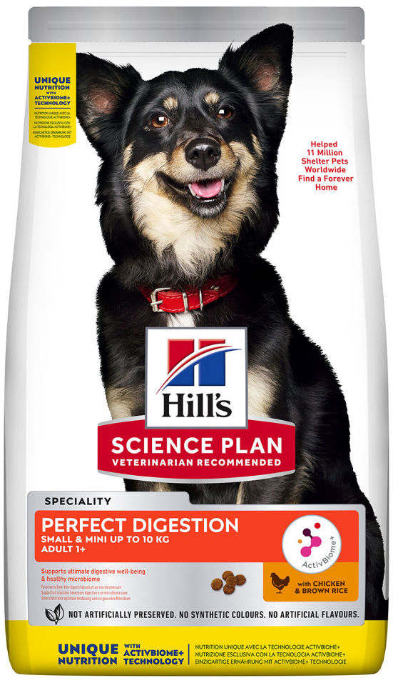 Сухой корм для собак Hills Science Plan Perfect Digestion Mini Adult для мелких пород для улучшения пищеварения с курицей 1.5кг Сухой корм для собак Hills Science Plan Perfect Digestion Mini Adult для мелких пород для улучшения пищеварения с курицей 1.5кг