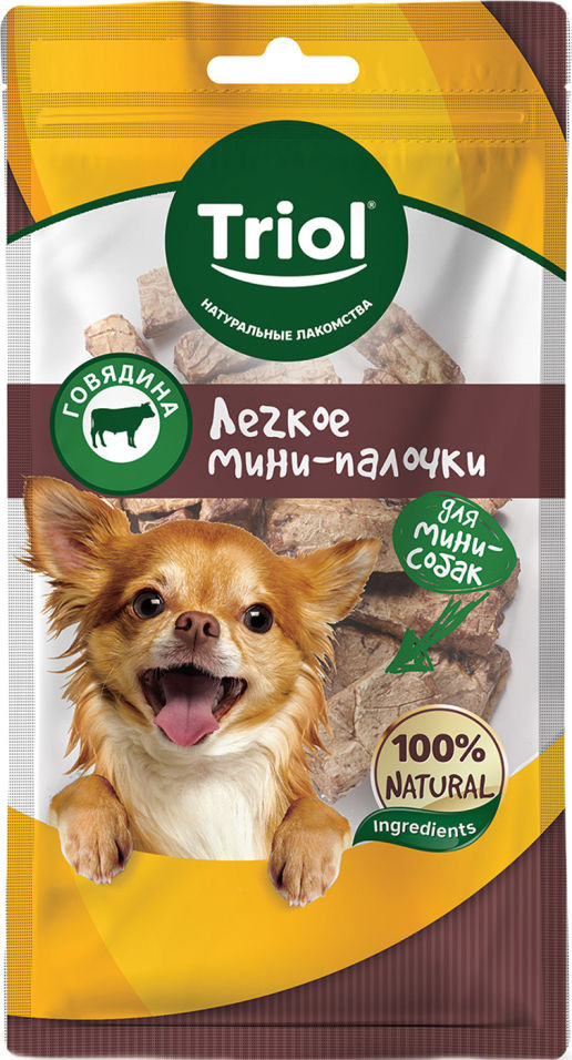 Лакомство для собак Triol Легкое говяжье Мини-палочки 30г Лакомство для собак Triol Легкое говяжье Мини-палочки 30г