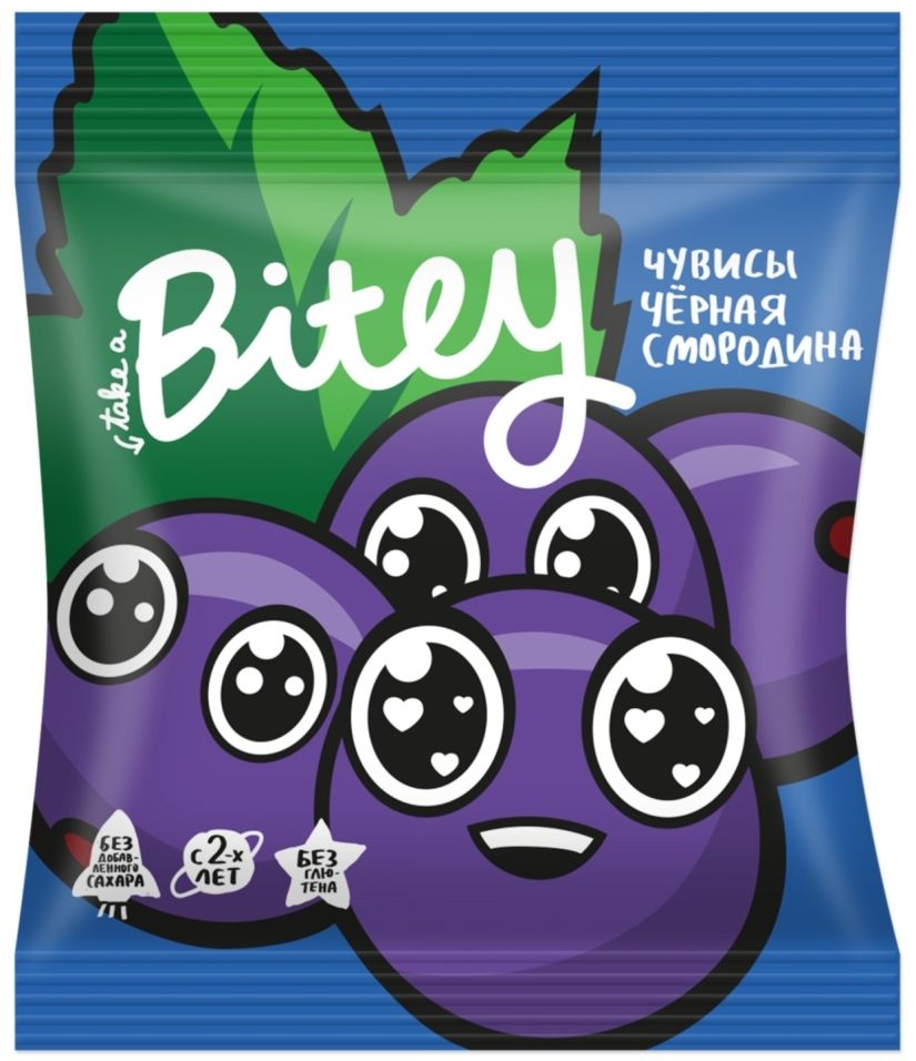 Мармелад Bitey Чувисы Черная смородина 20г