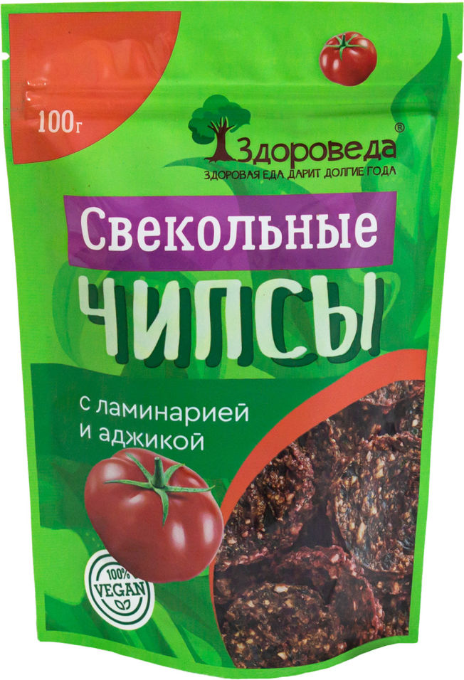 Чипсы Здороведа Свекольные с ламинарией и аджикой 100г