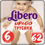 Подгузники-трусики Libero Up&Go №6 13-20кг 62шт Подгузники-трусики Libero Up&Go №6 13-20кг 62шт