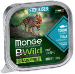 Влажный корм для стерилизованных кошек Monge BWild Grain Free беззерновой из тунца с овощами 100г