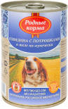 Корм для собак Родные корма Говядина с потрошками в желе по-купечески 410г Корм для собак Родные корма Говядина с потрошками в желе по-купечески 410г
