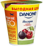 Йогурт Danone Вишня-черешня 2.8% 260г Йогурт Danone Вишня-черешня 2.8% 260г