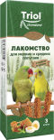 Лакомство для птиц Triol Standard для мелких и средних попугаев с медом и яйцом 80г