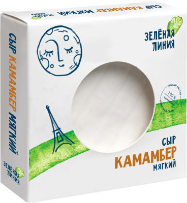 Сыр Маркет Зеленая линия Камамбер с белой плесенью 50% 150г