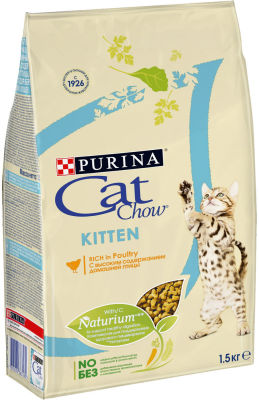 Сухой корм для котят Cat Chow Adult с домашней птицей 1.5кг
