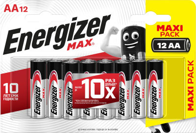 Батарейки Energizer Max + Power Seal AA 12шт
