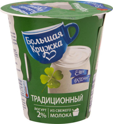 Йогурт Большая Кружка Традиционный 2% 290г