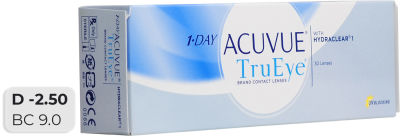 Контактные линзы Acuvue TruEye with HydraClear Однодневные -2.5/14.2/9.0 30шт