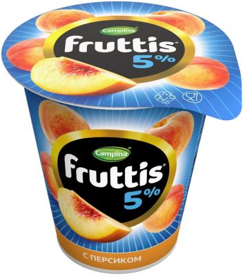 Продукт йогуртный Fruttis с персиком 5% 290г