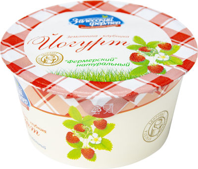 Йогурт Залесский фермер Земляника-клубника 3.5% 130г