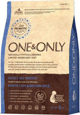 Сухой корм для собак One&Only Adult аll рыба с рисом 3кг