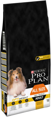 Сухой корм для стерилизованных собак Pro Plan All Size Adult Light/Sterilised для контроля веса с курицей 14кг