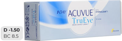 Контактные линзы Acuvue TruEye with HydraClear Однодневные -1.5/14.2/8.5 30шт